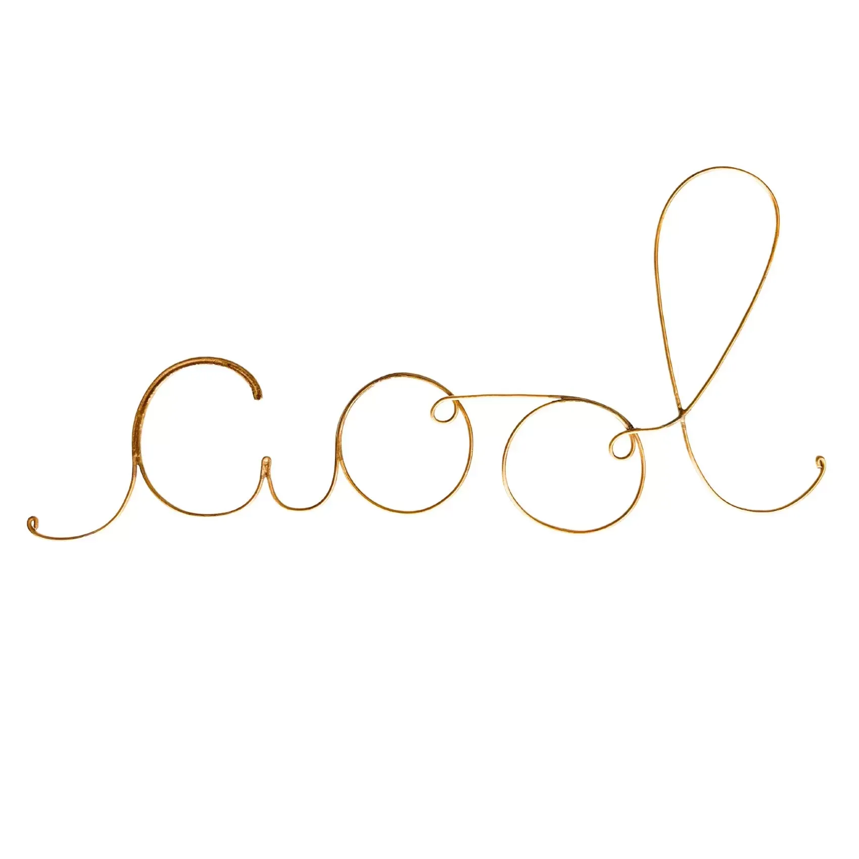 Mot fil de laiton doré ''cool'' métal doré 24x0.1x10 cm