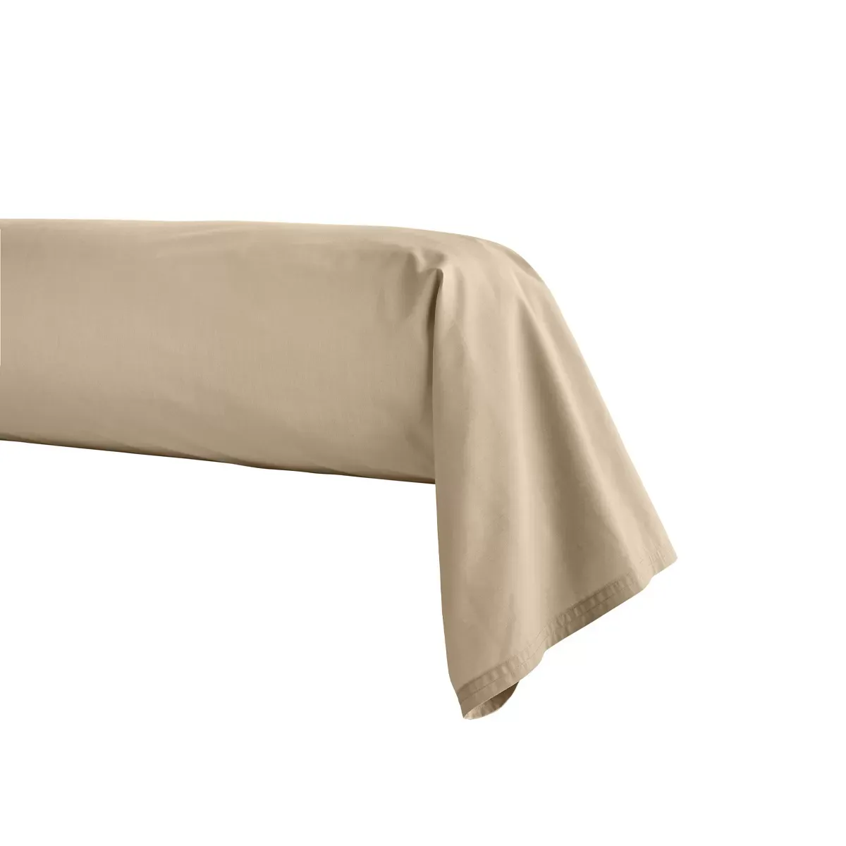 Taie de traversin en percale de coton lin 43x190