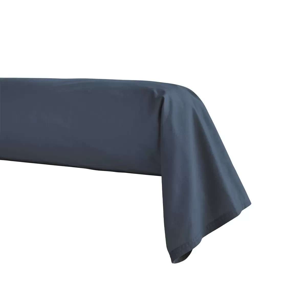 Taie de traversin en percale de coton bleu nuit 43x230
