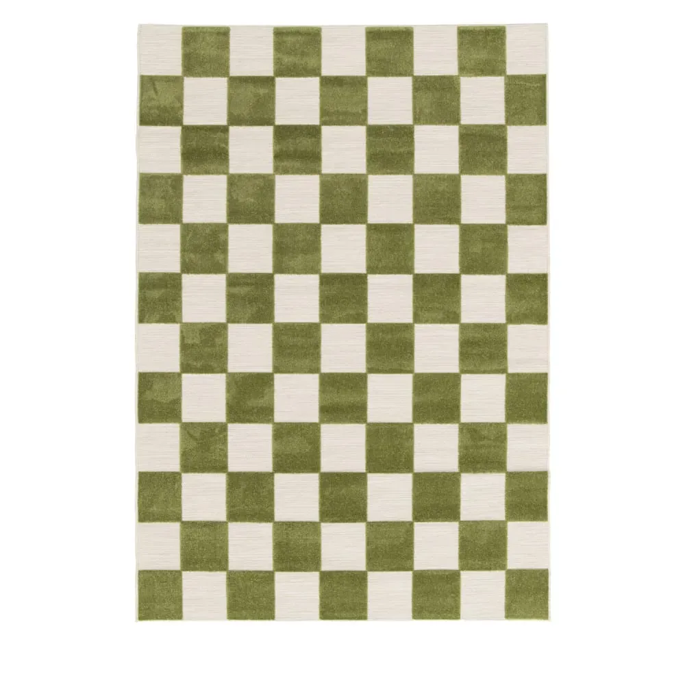 Tapis intérieur et extérieur géométrique -160x230cm Vert Polypropylène
