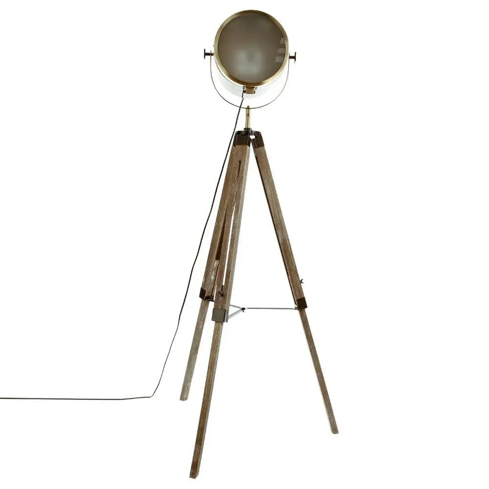Lampadaire industriel métal et bois EBOR H150cm