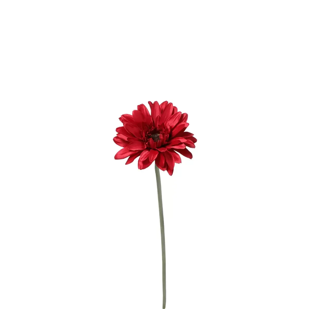 Tige de gerbera artificielle rouge foncé H59
