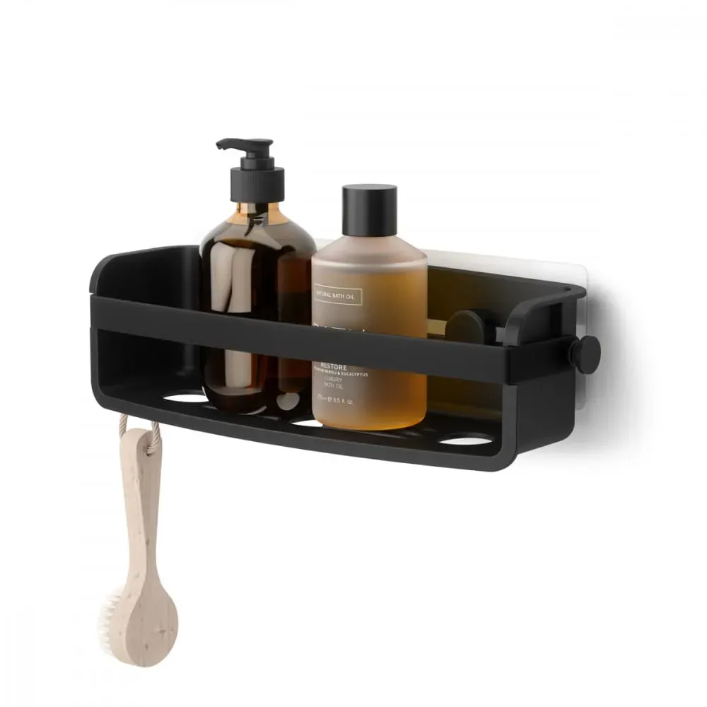 Etagère de douche à ventouse pvc noir