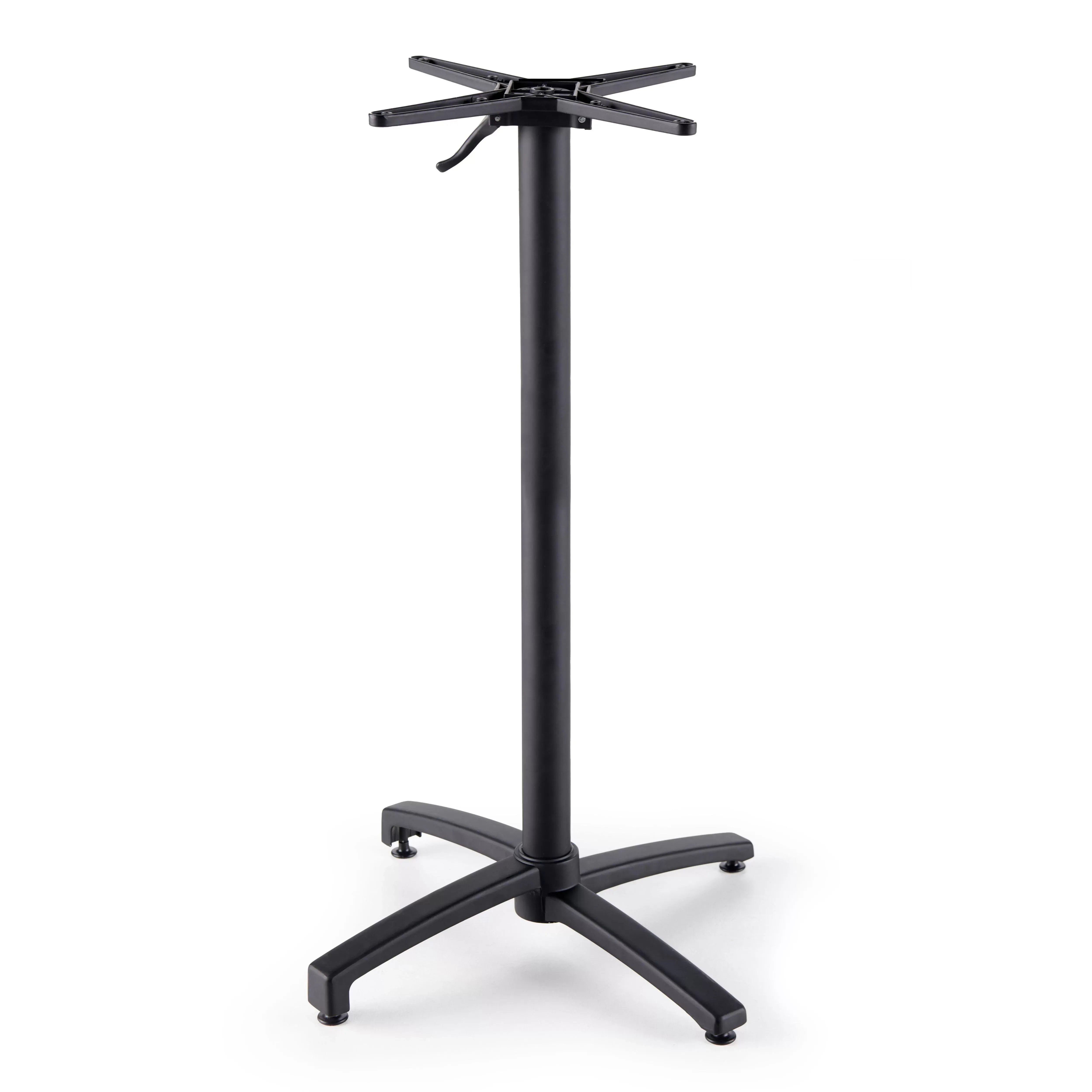 Pied pour table avec système inclinable 108 cm en aluminium noir Klipo