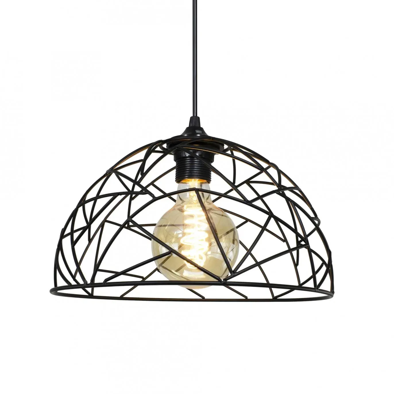 Suspension en métal filaire noir