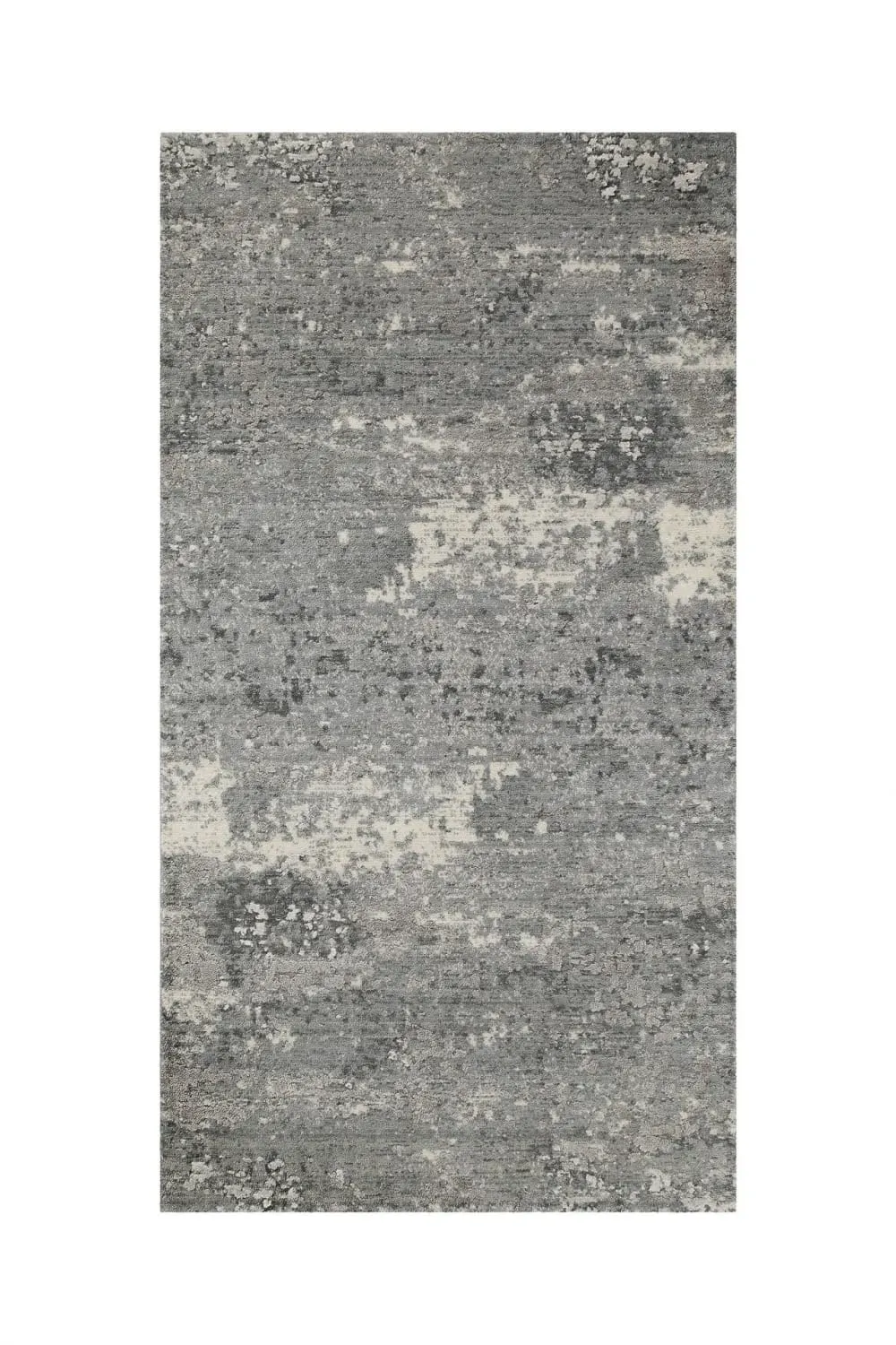Tapis contemporain pure laine et viscose avec tons de gris 80x150