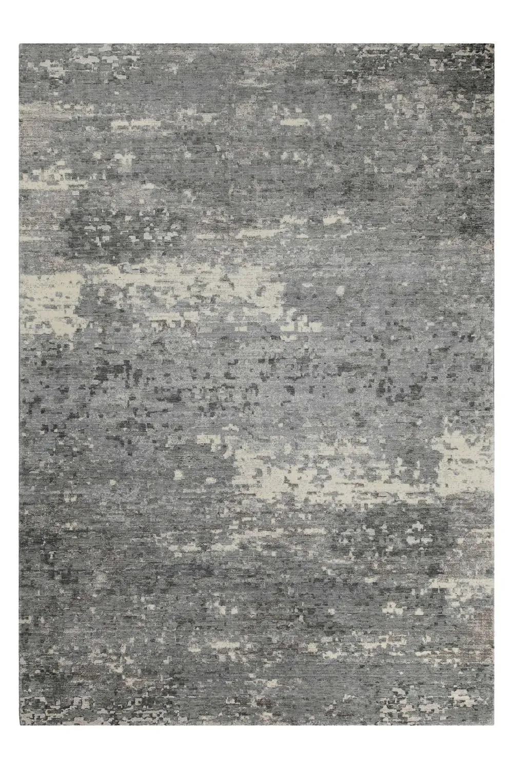 Tapis contemporain pure laine et viscose avec tons de gris 170x240