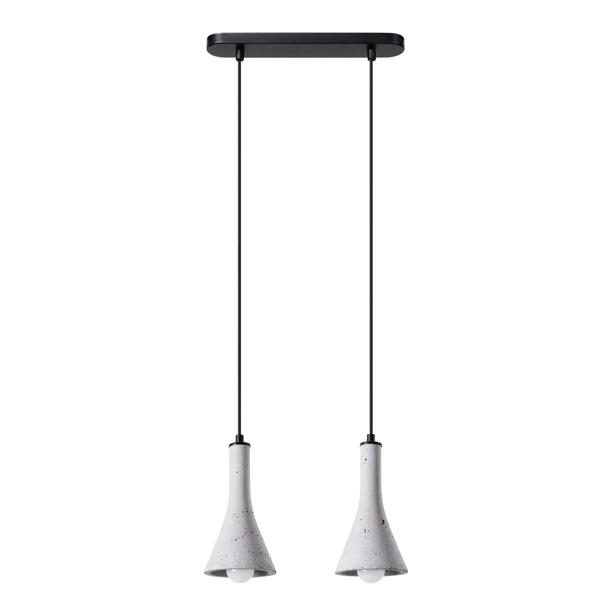 Lampe suspendue béton gris H 113 cm
