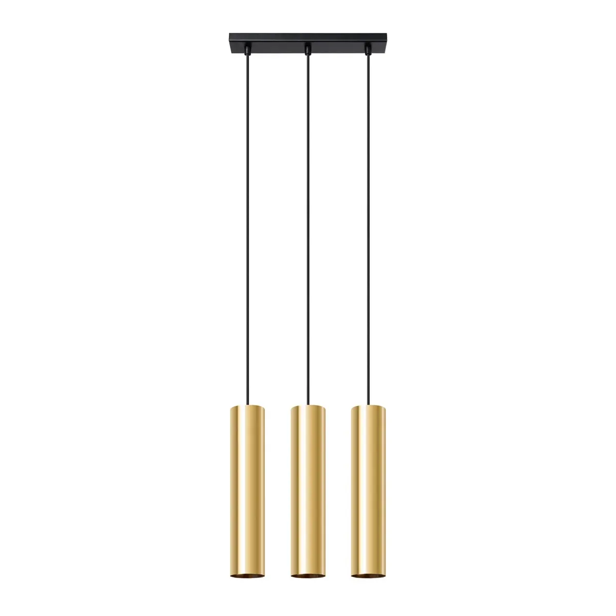 Lampe suspendue acier éclat H 46 cm