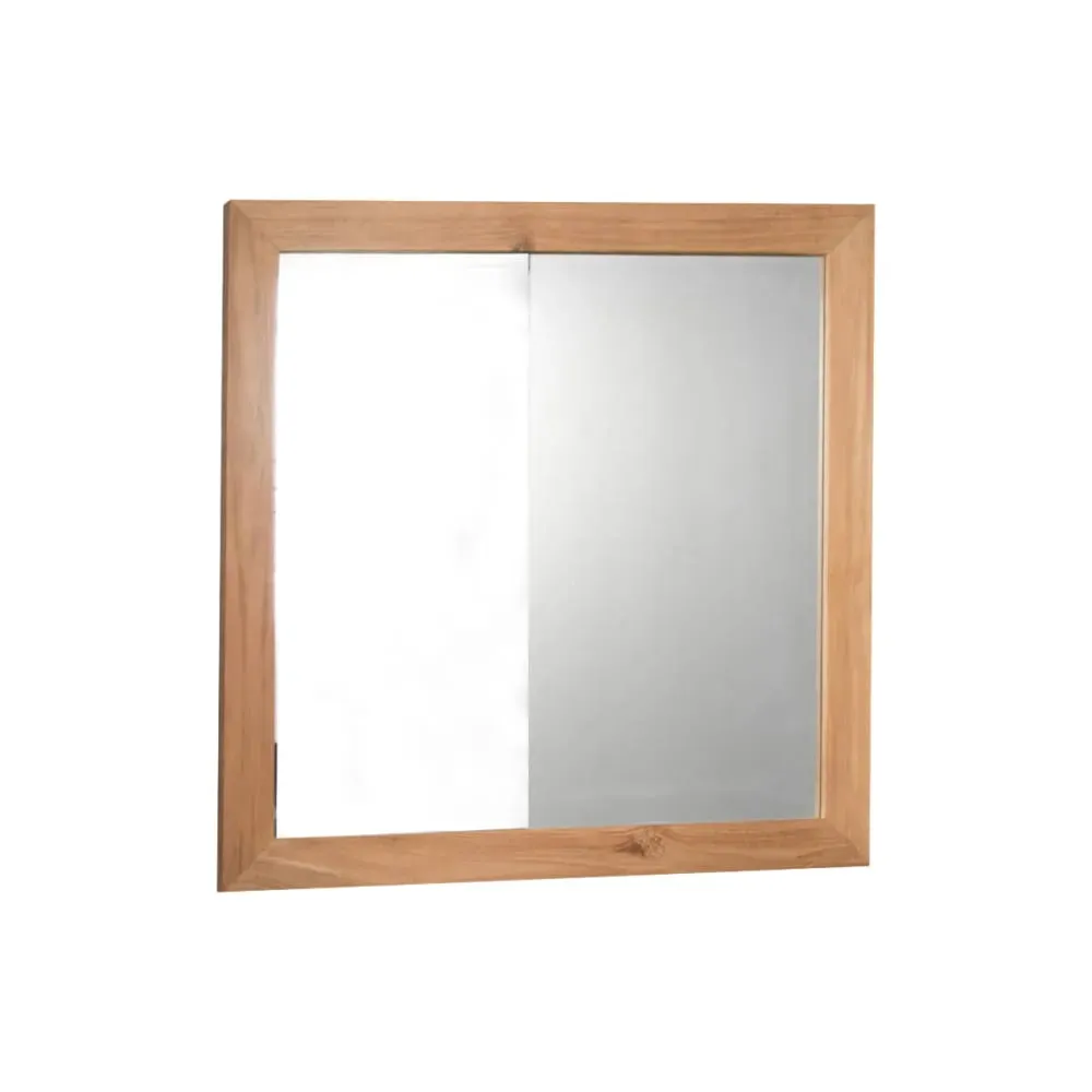 Miroir carré en teck massif 70