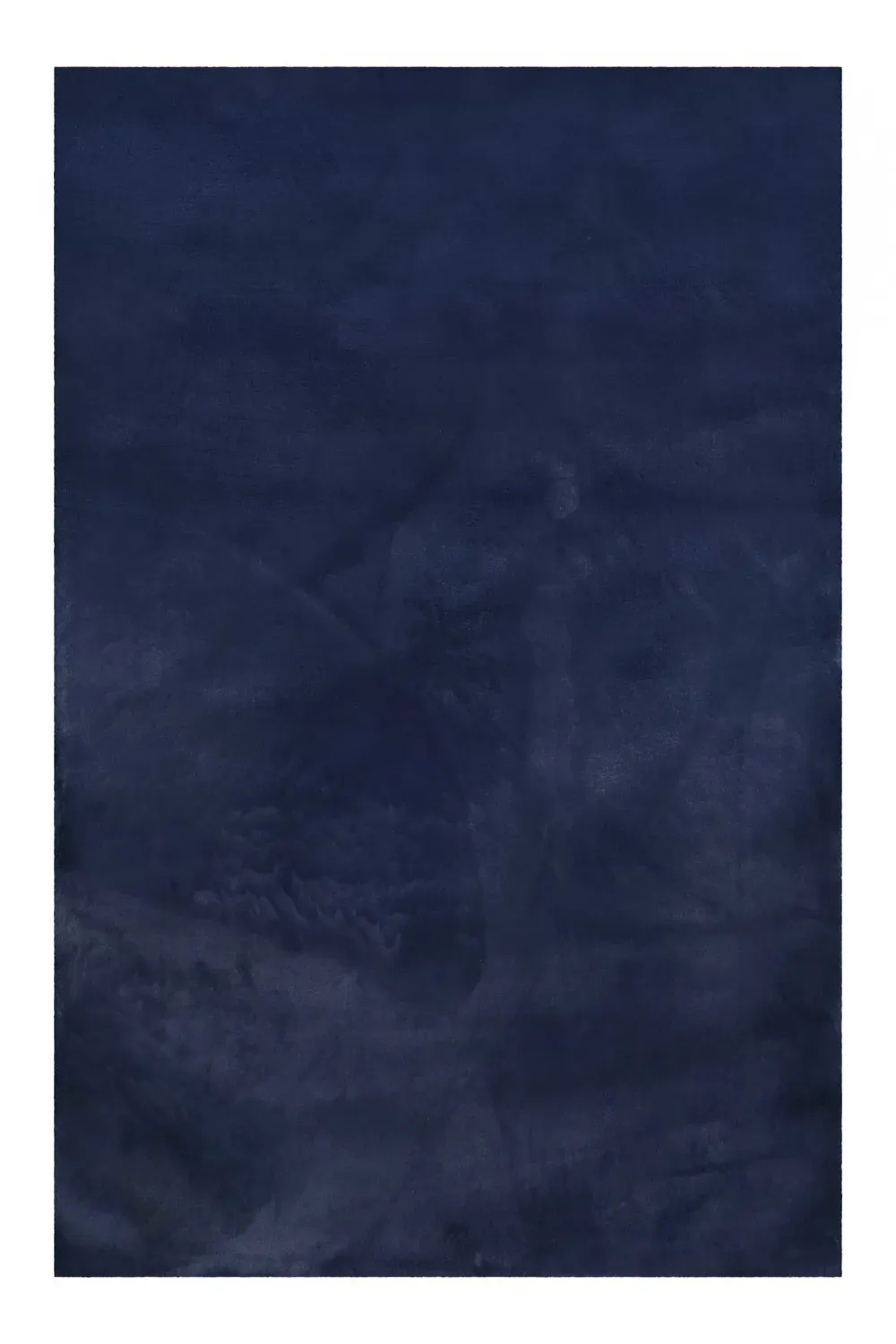 Tapis effet peau de lapin doux tufté bleu pour salon, chambre 80x150