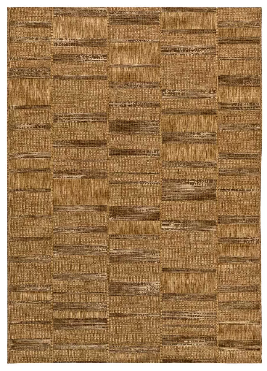 Tapis d'extérieur effet jute marron 80x150 cm