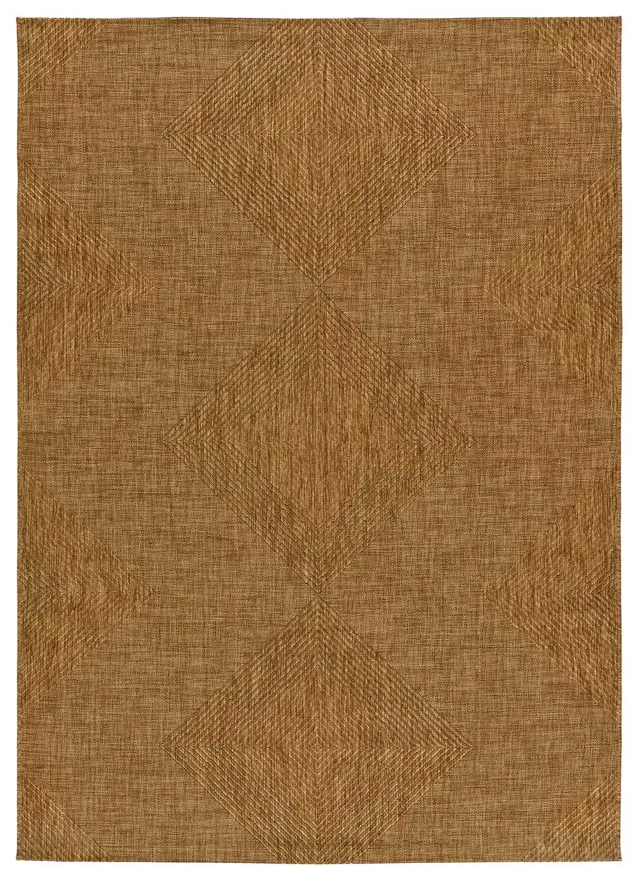 Tapis d'extérieur effet jute marron 80x150 cm