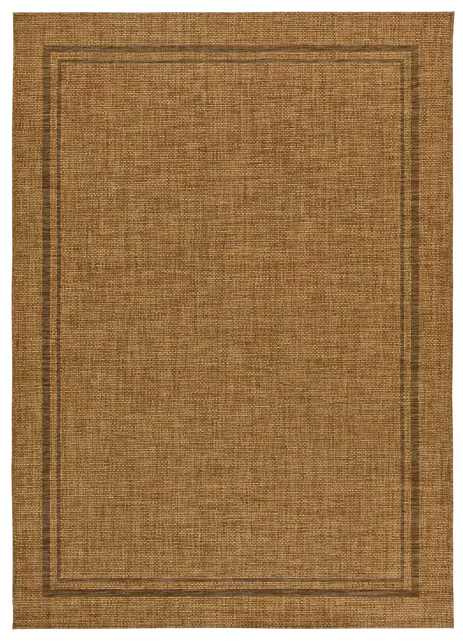 Tapis d'extérieur effet jute marron 120x170 cm