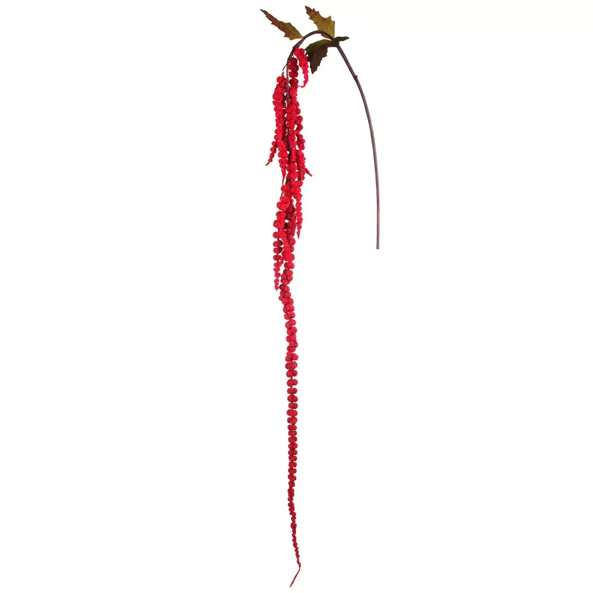 Tige d'amarante tombante artificielle rouge H177
