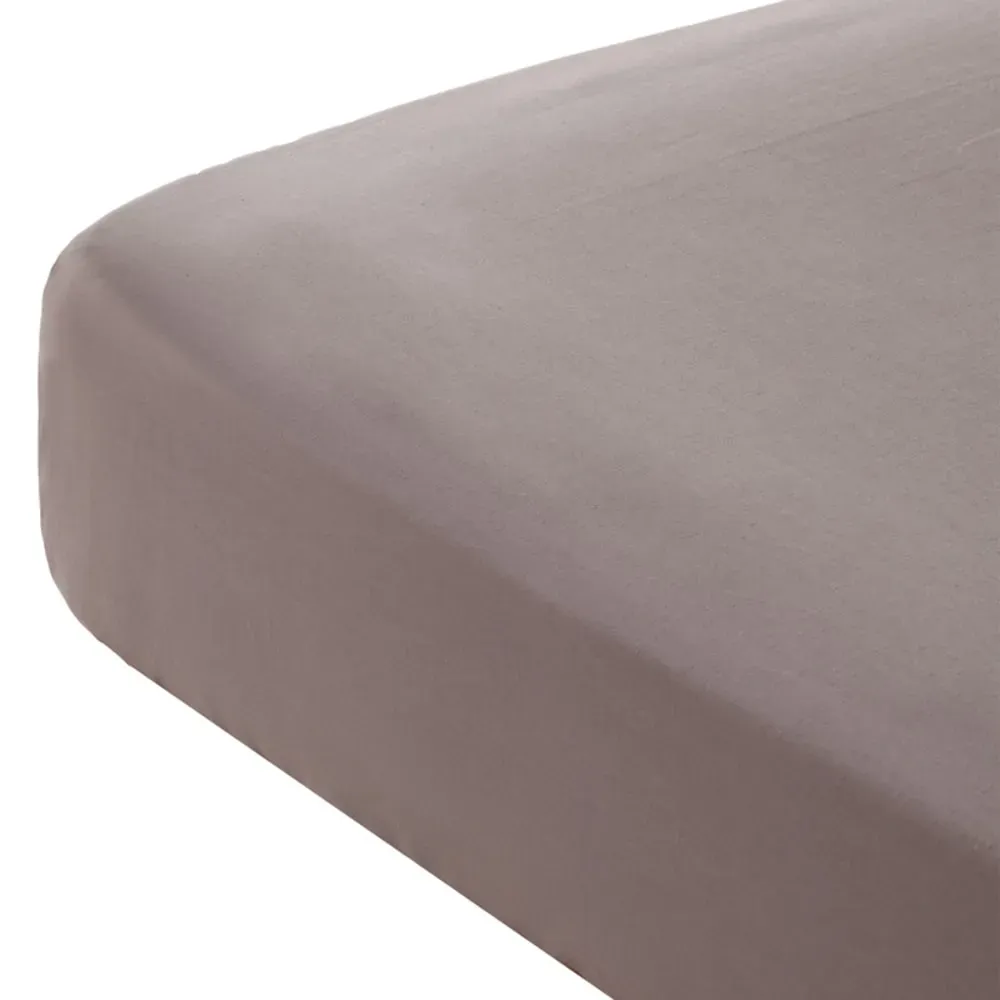 Drap-housse en 100% coton gris foncé 90x200x30 cm