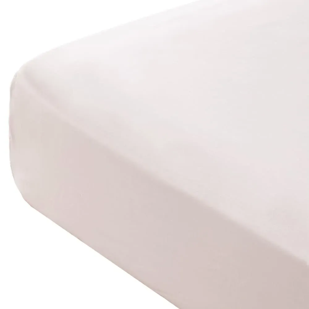 Drap-housse en 100% coton blanc 140x200x30 cm