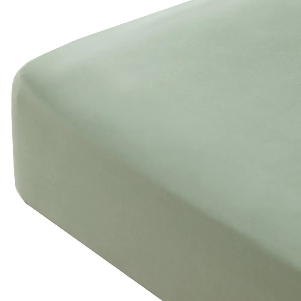 Drap-housse en 100% coton aqua marine 140x200x30 cm