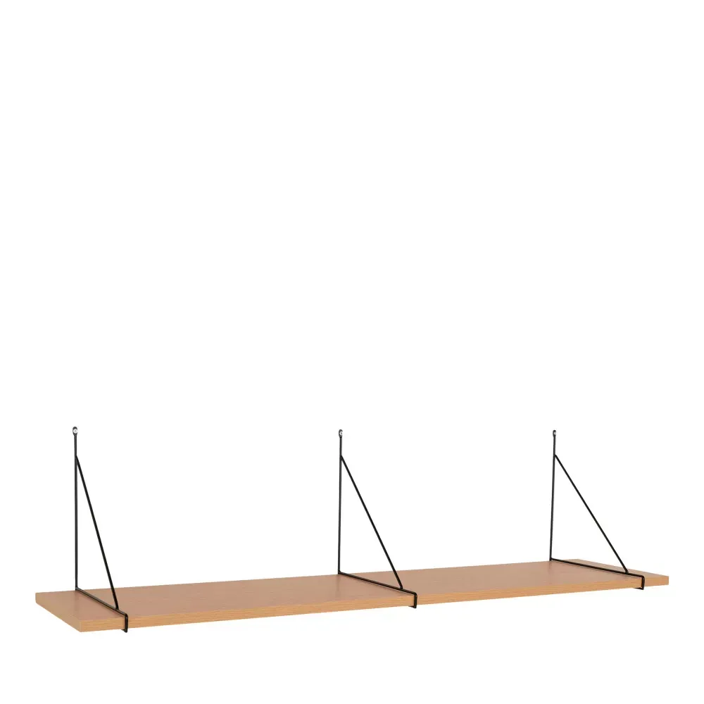 Etagère murale en bois et métal L120cm - Bois clair