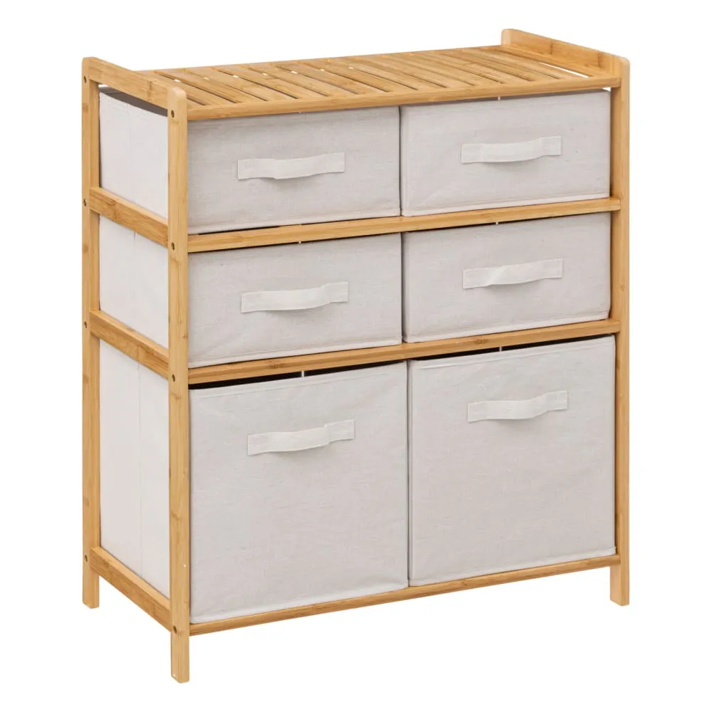 Etagère en bambou 6 rangements bambou naturel 66 x 33