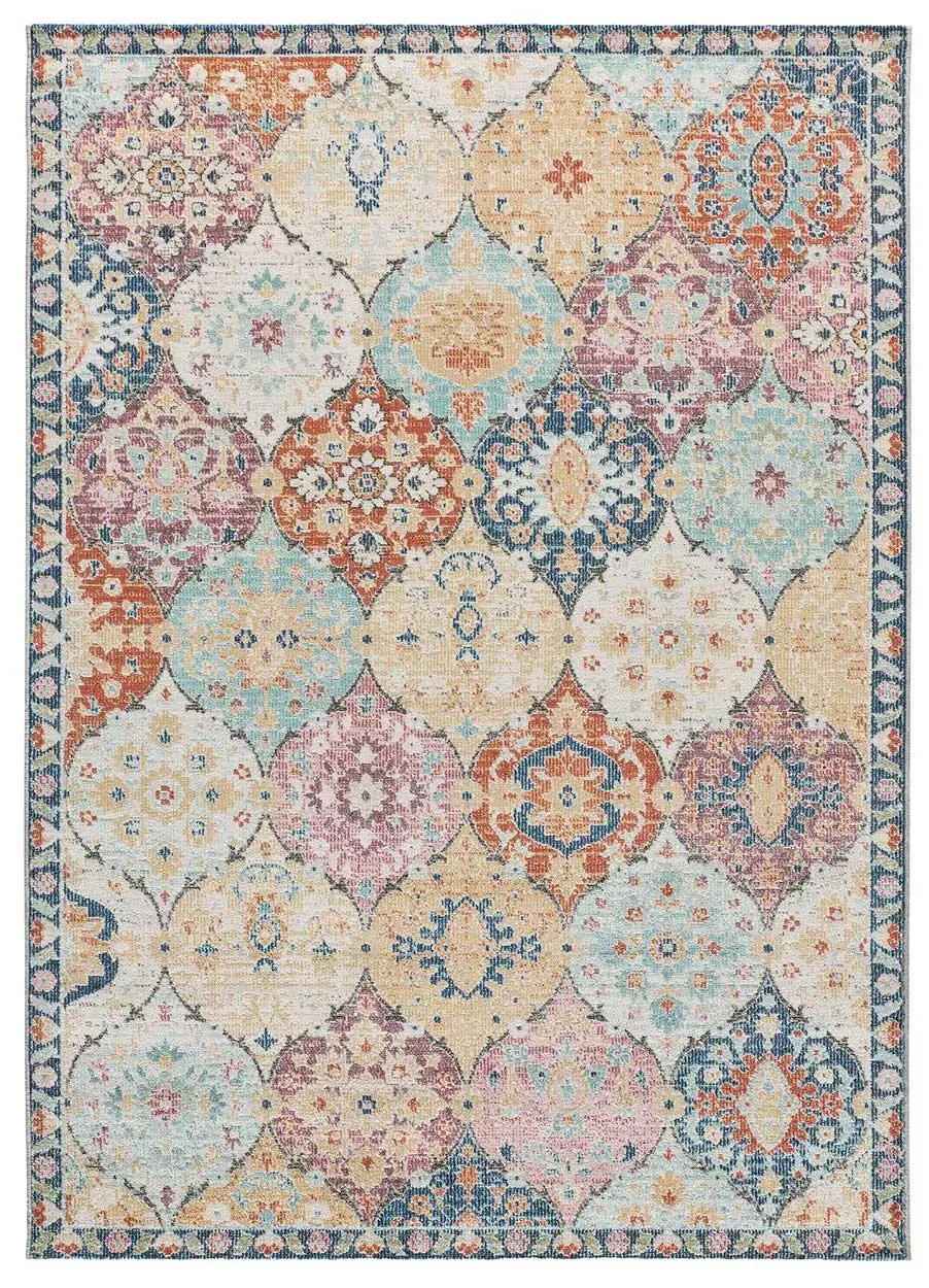 Tapis d'extérieur vintage multicolore 120x170 cm