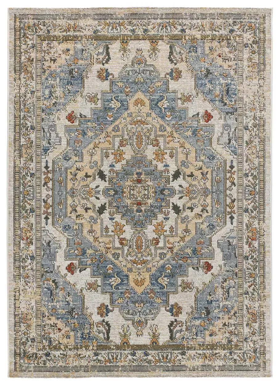 Tapis d'extérieur vintage bleu 160x230 cm