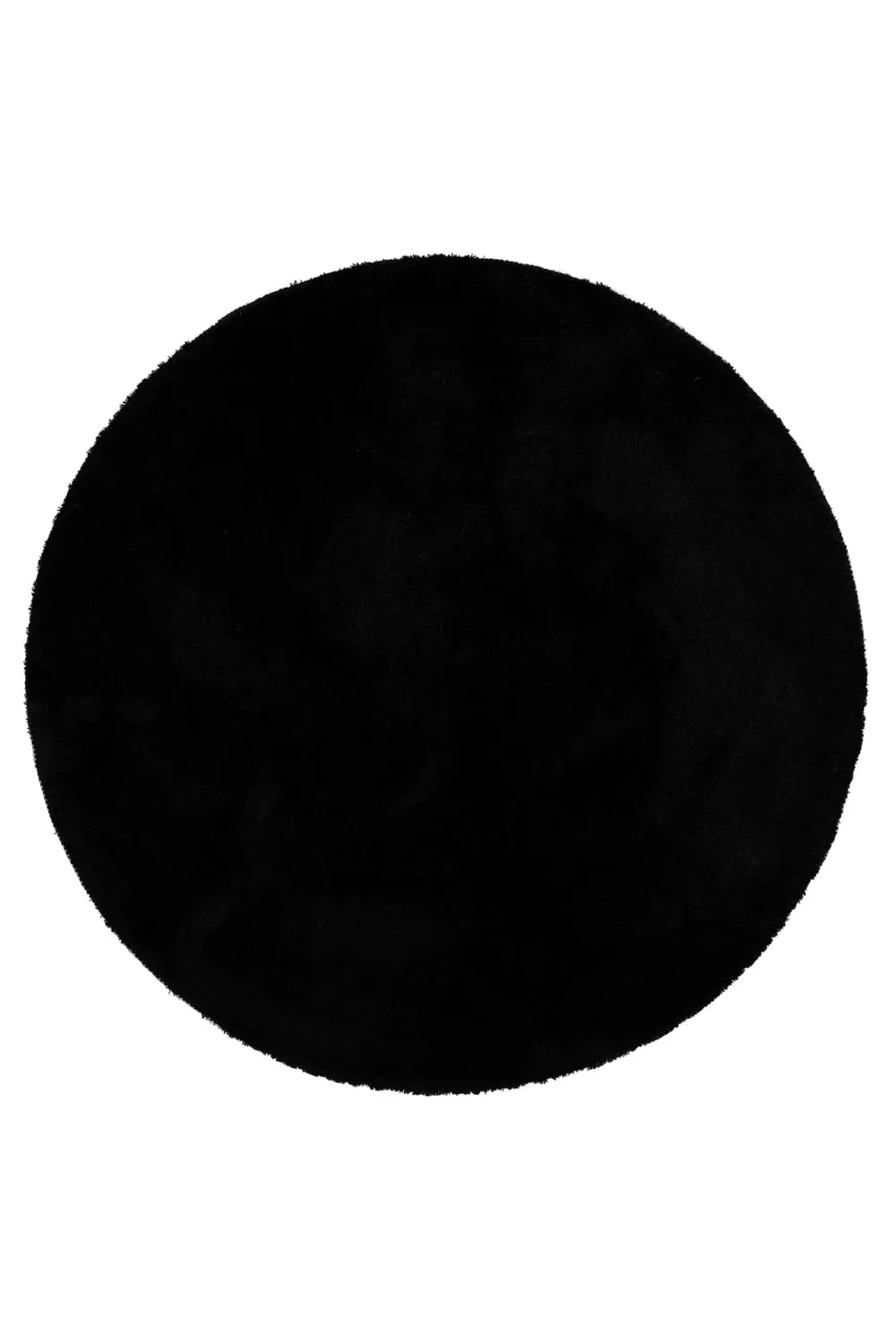 Tapis de bain doux noir uni 90 rd.