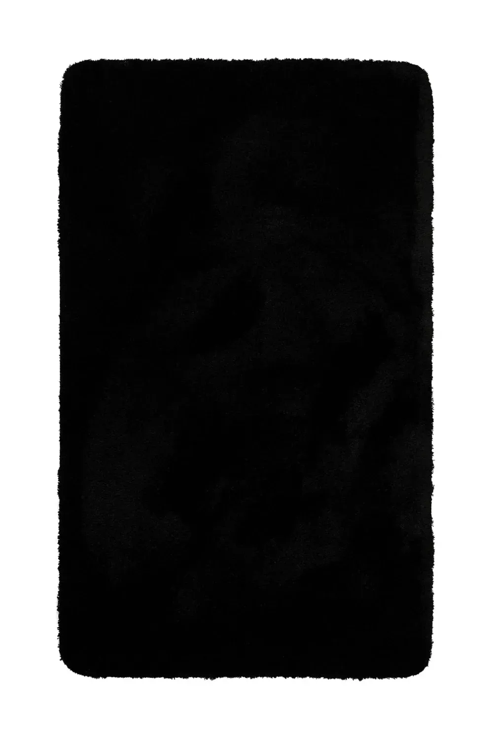 Tapis de bain doux noir uni 70x120