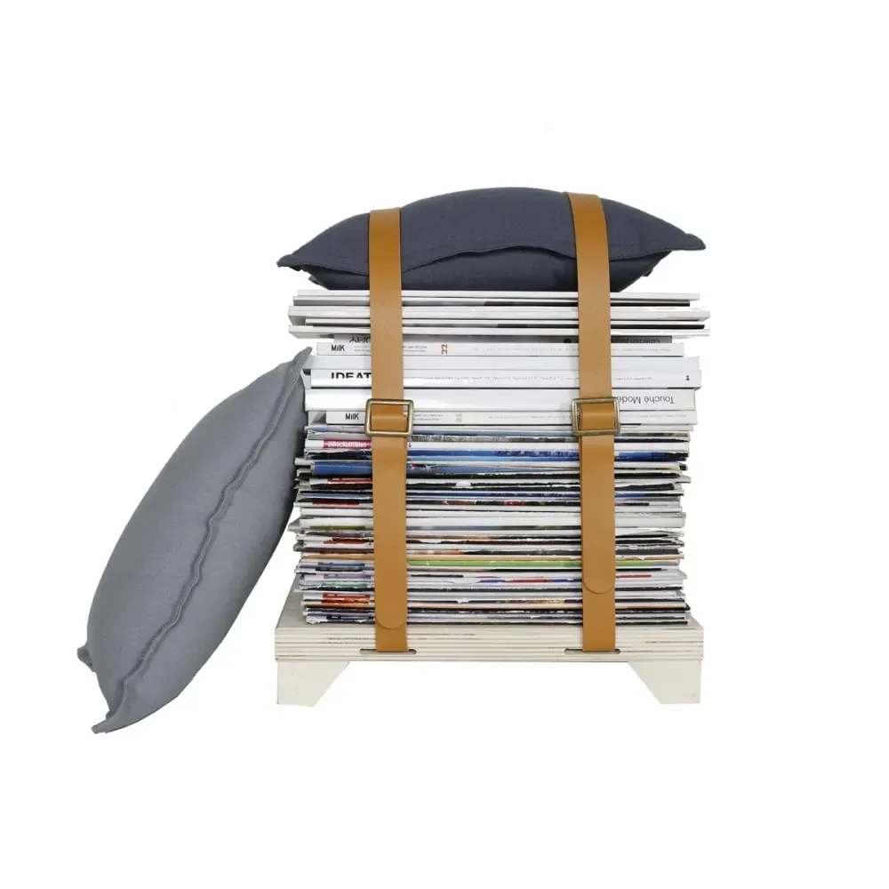 Tabouret magazine avec sangles  TU