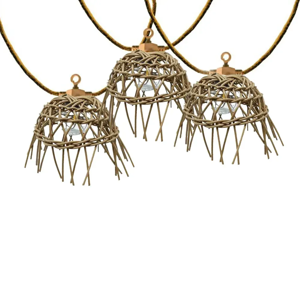 Guirlande solaire Hybride Corde Marron 8M