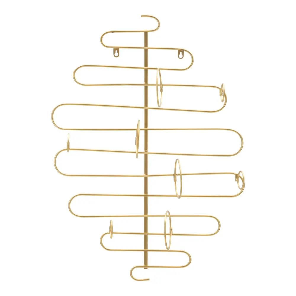 Porte-bouteille mural en métal doré 53x13x72 cm