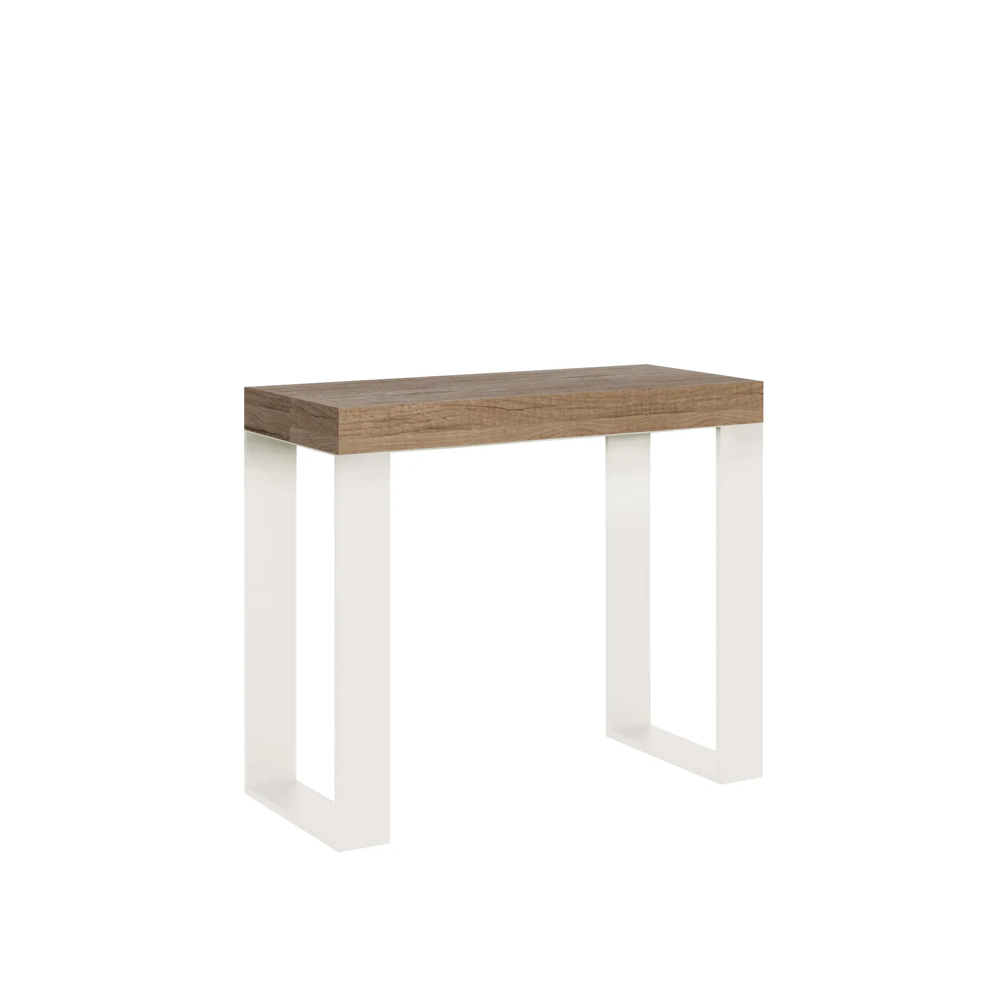 Console extensible 90x40/300 cm effet bois chêne nature
