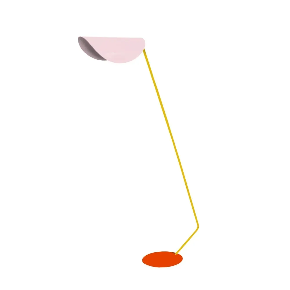 Lampadaire liseuse  métal,Rose , H 174xD33xP70cm