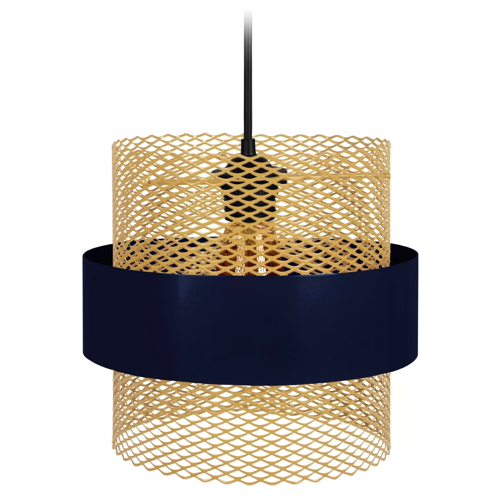 Suspension  métal,Bleu, H85xD27xP 27cm