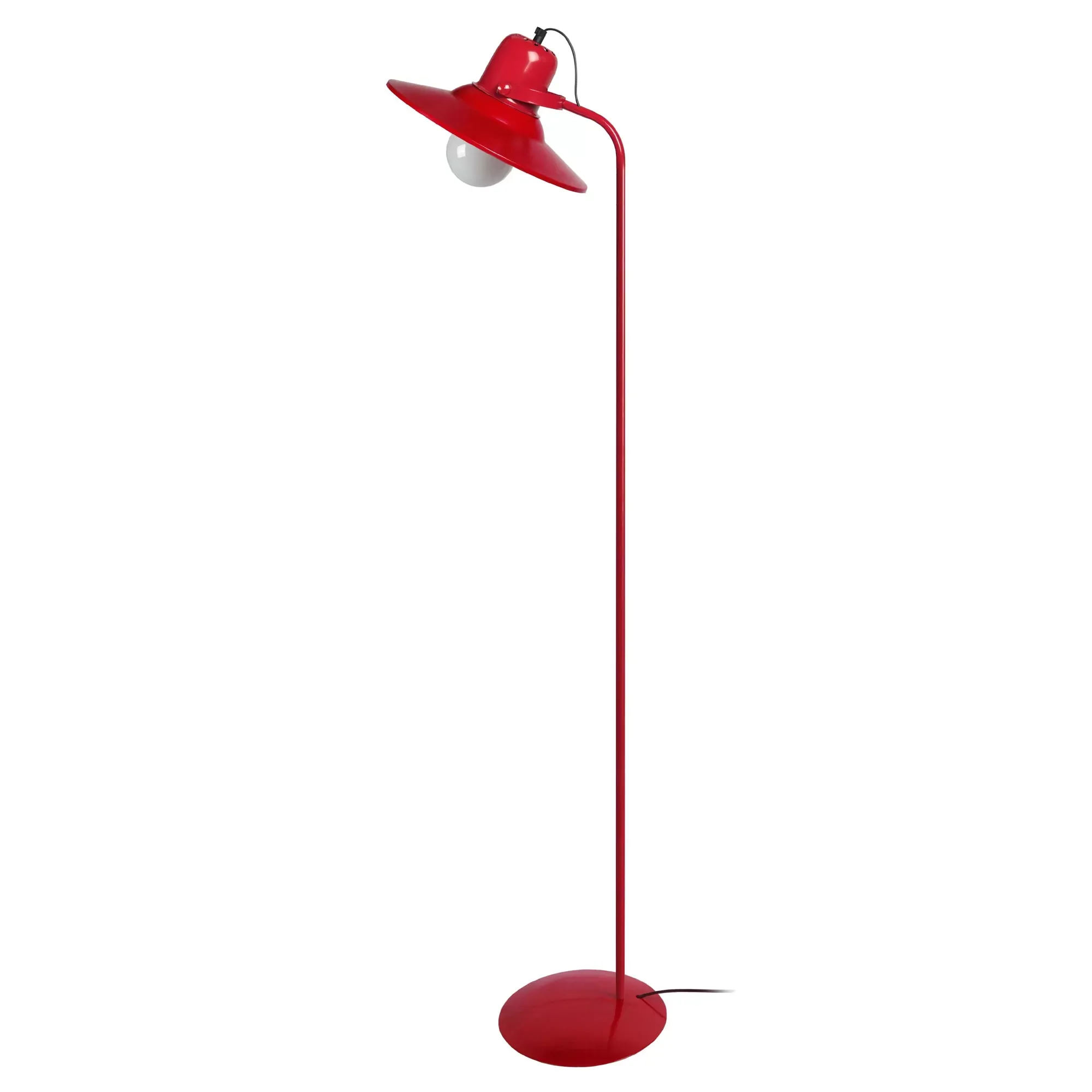 Lampadaire liseuse  métal,Rouge ,H150xD29xP29cm