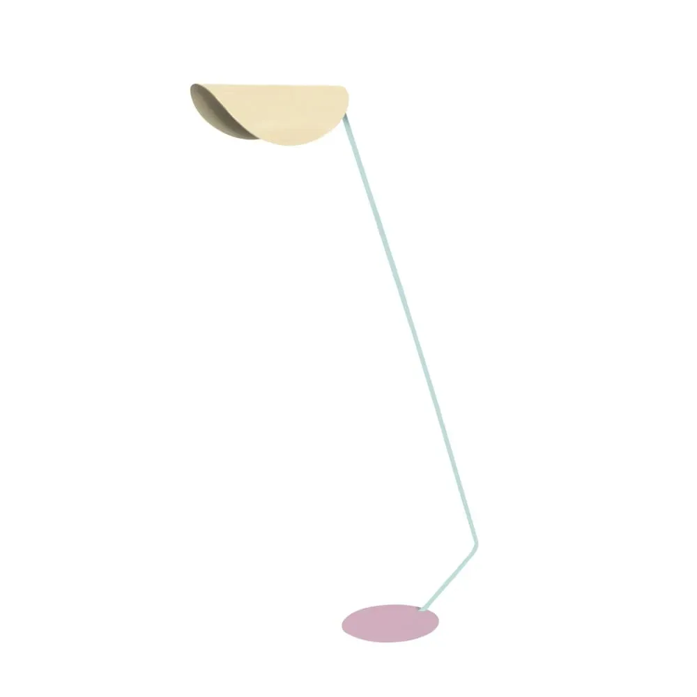 Lampadaire liseuse  métal,beige-,H174xD33xP70 cm