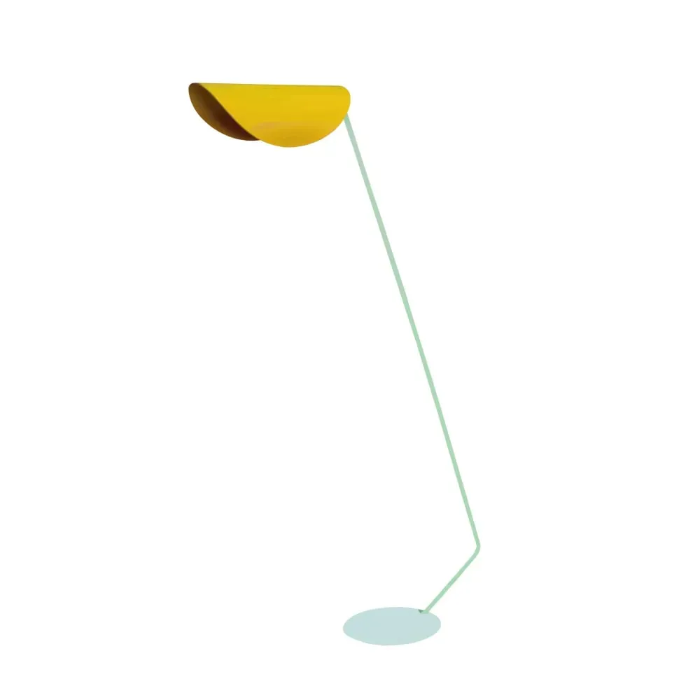 Lampadaire liseuse  métal,Jaune ,H174xD33xP70 cm