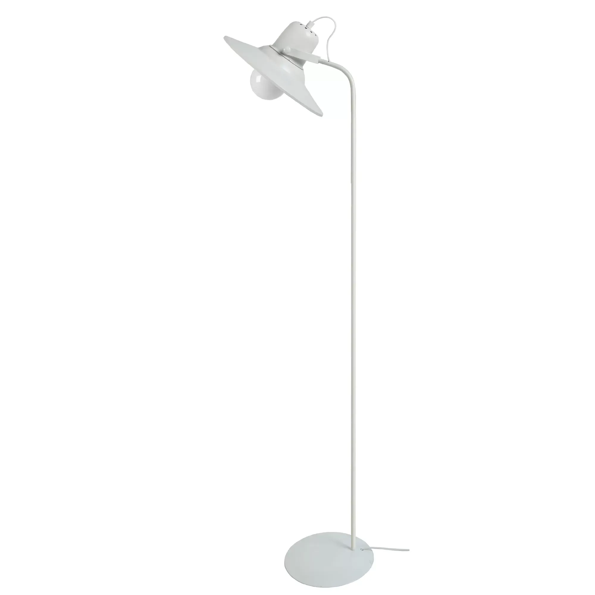 Lampadaire liseuse  métal,Blanc ,H150xD29xP29 cm