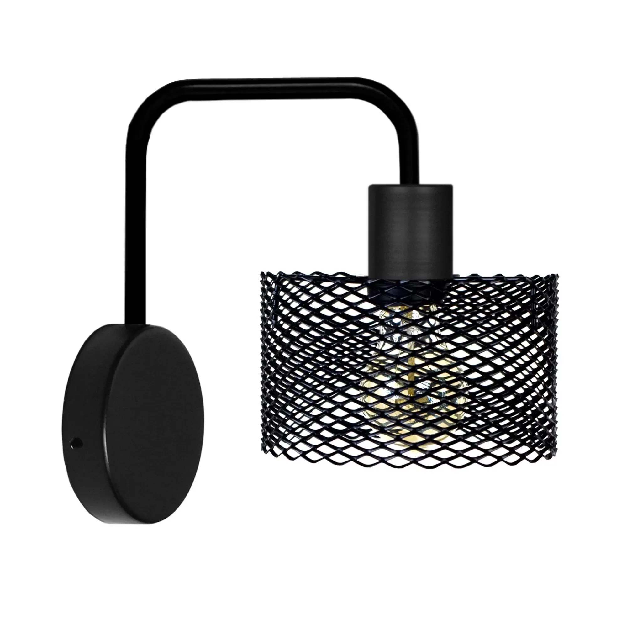 Applique  métal,Noir ,H 22x D16xP16cm