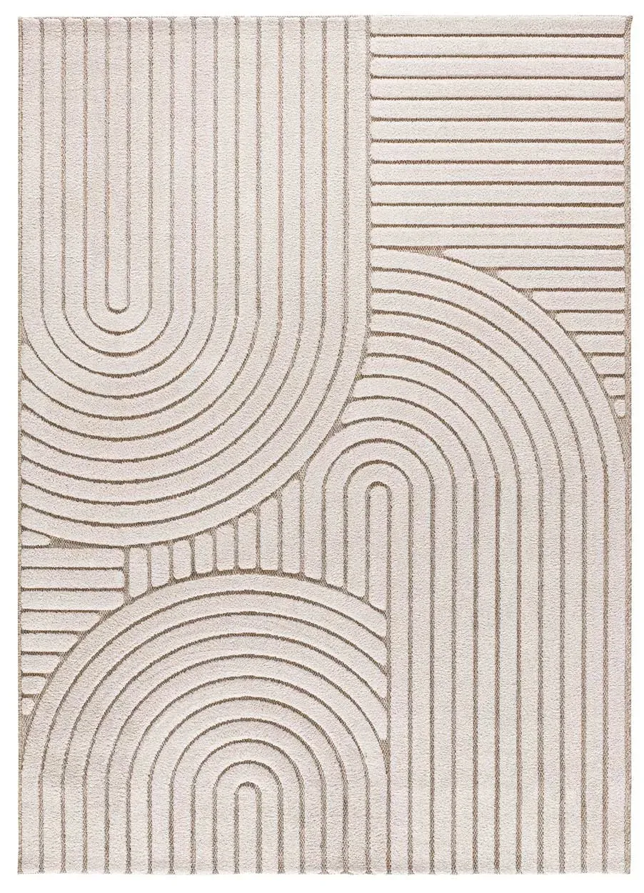 Tapis à relief scandinave crème 120x170 cm