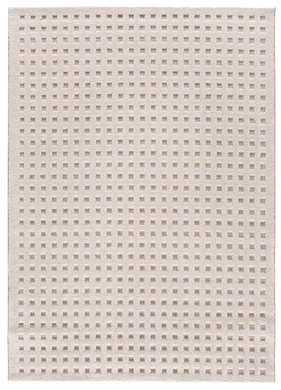 Tapis à relief scandinave crème 120x170 cm