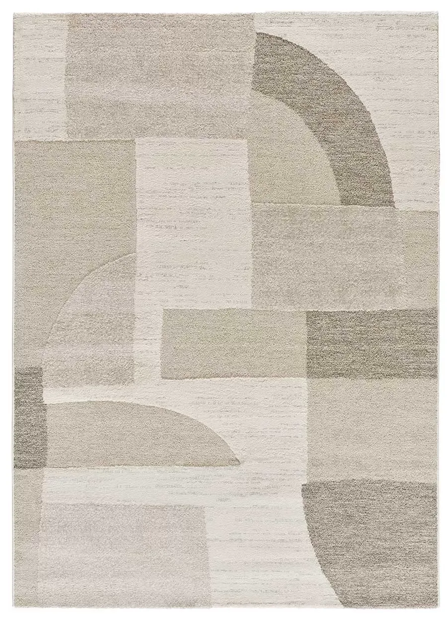 Tapis à relief moderne crème/gris 160x230 cm