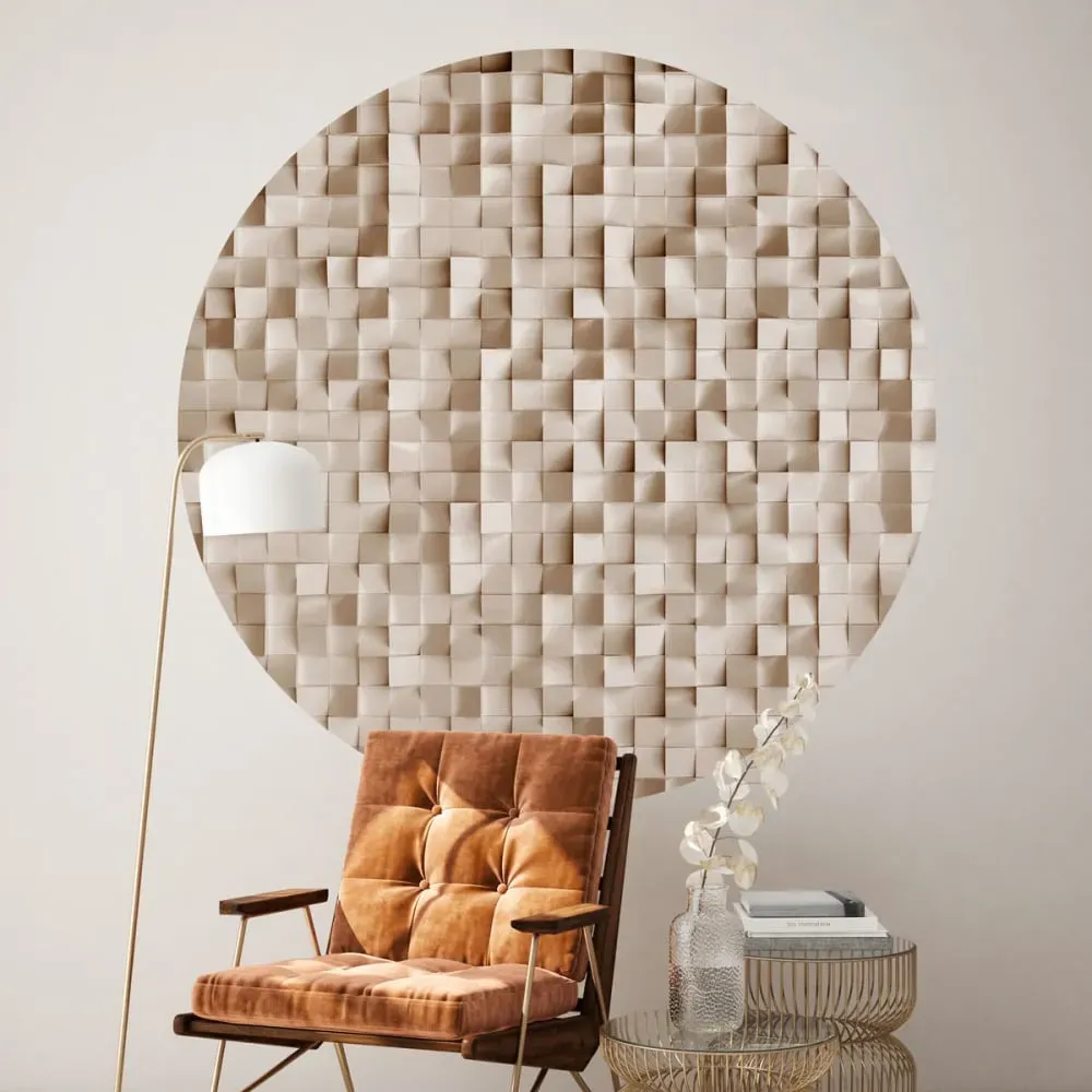 Papier Peint fresque mosaïque 90x90cm