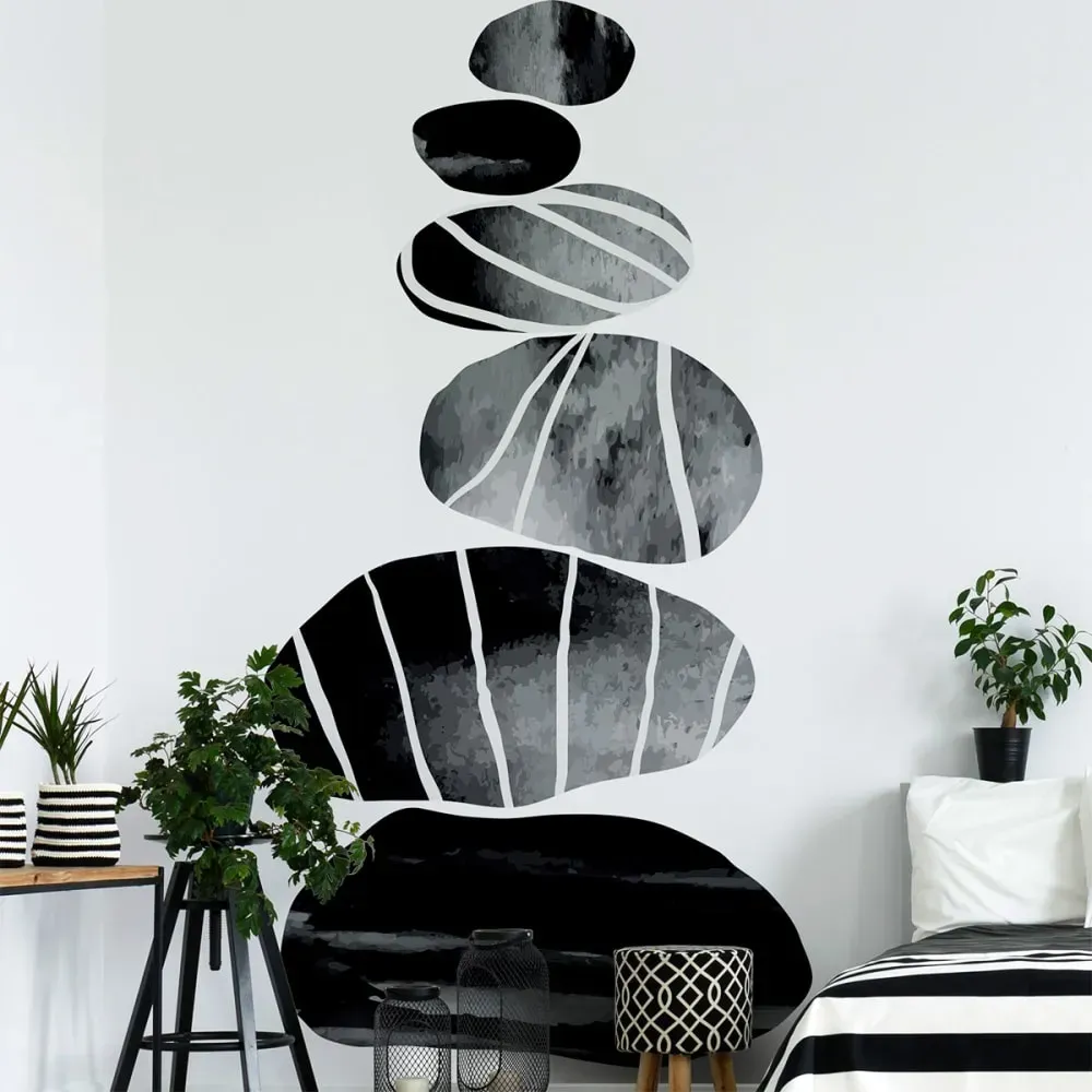 Papier Peint galets 90x90cm