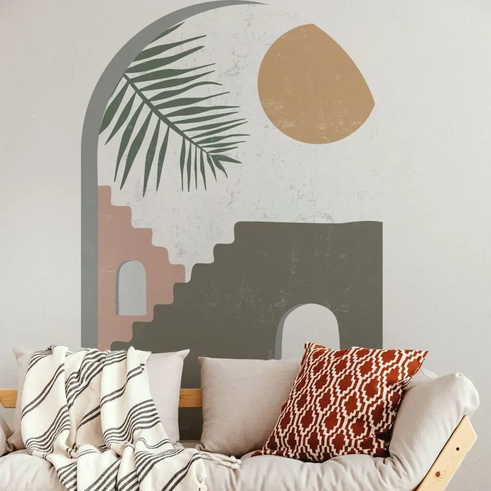 Papier Peint fresque arche vue égyptienne 131x90cm