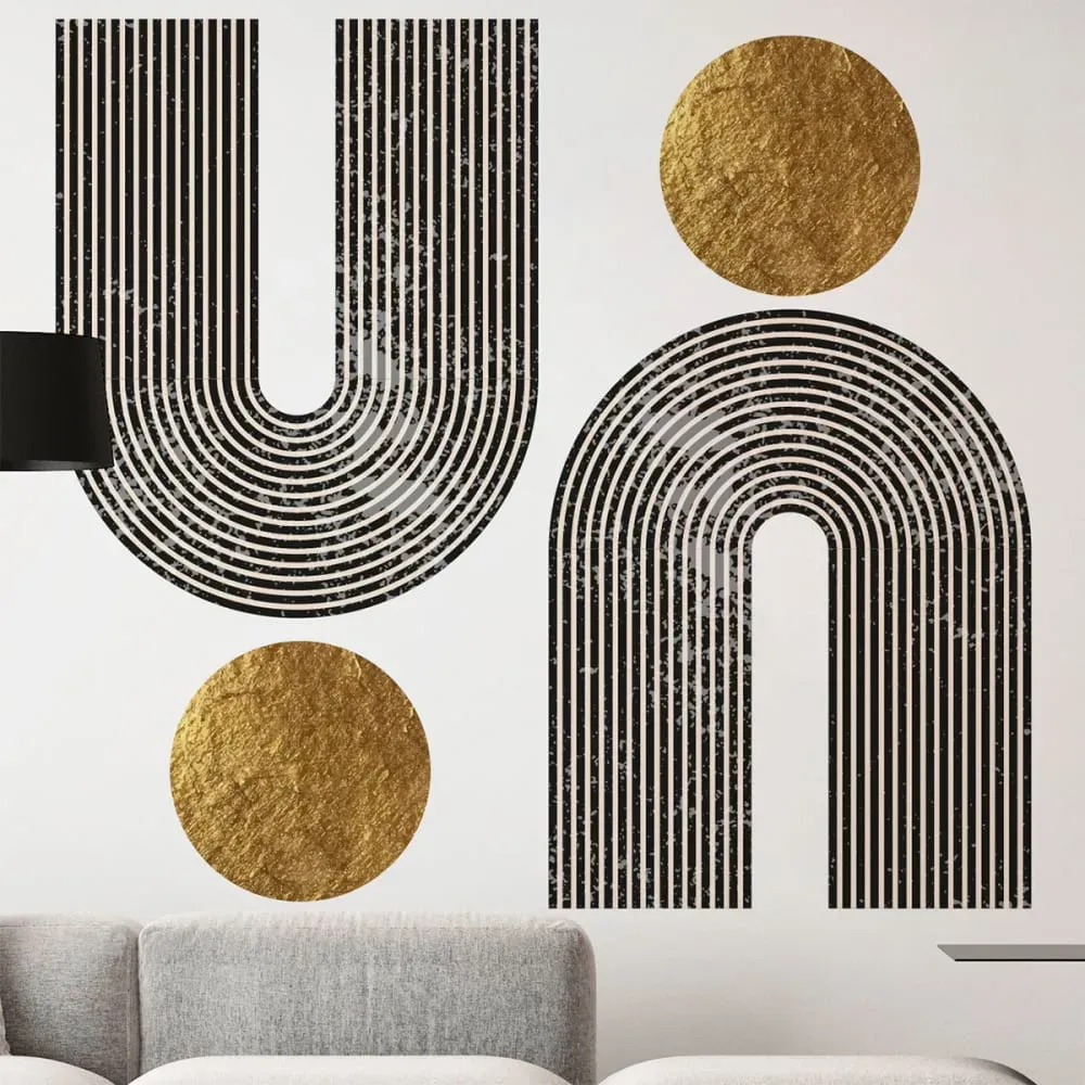 Papier Peint arches abstraites aztec 80x60cm