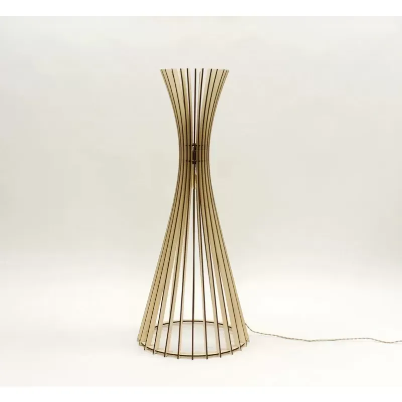 Lampadaire bois naturel