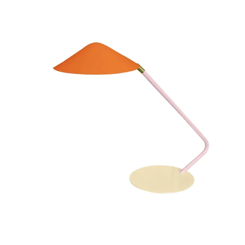 Lampes à poser bureau métal,Orange , H 35xD20xP49cm