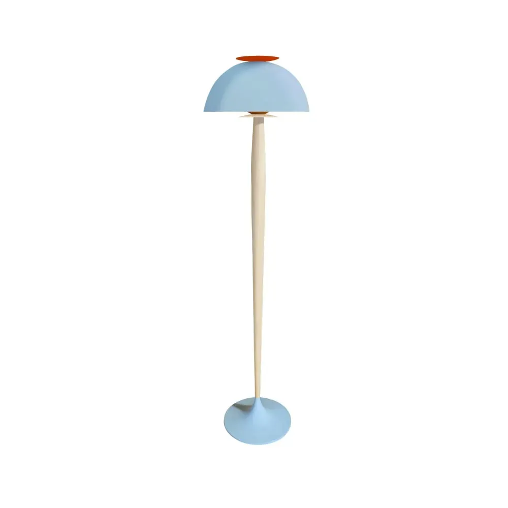 Lampadaire  bois,Bleu,H165xD43xP43cm