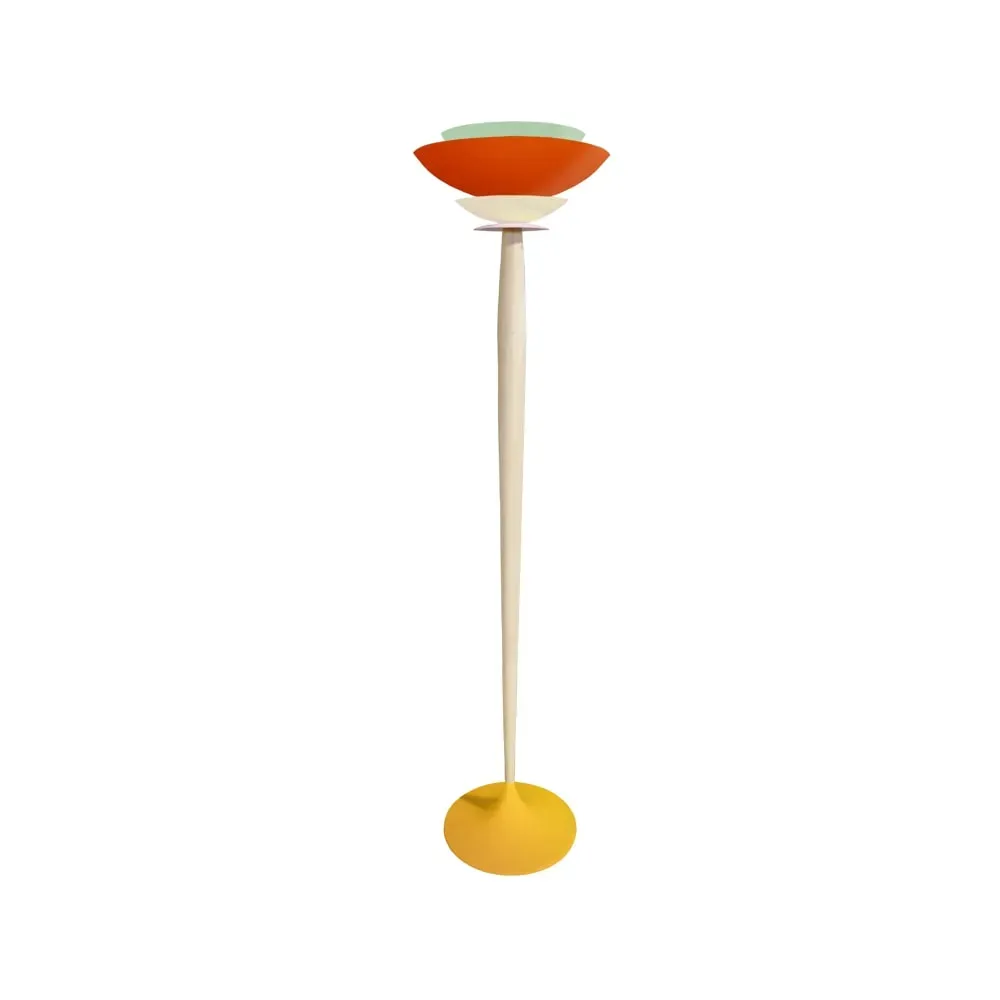 Lampadaire  bois,Orange ,H162xD40xP40cm